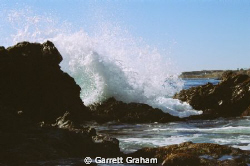 Beach, Splash, Ocean, 35mm, Rocks by Garrett Graham 